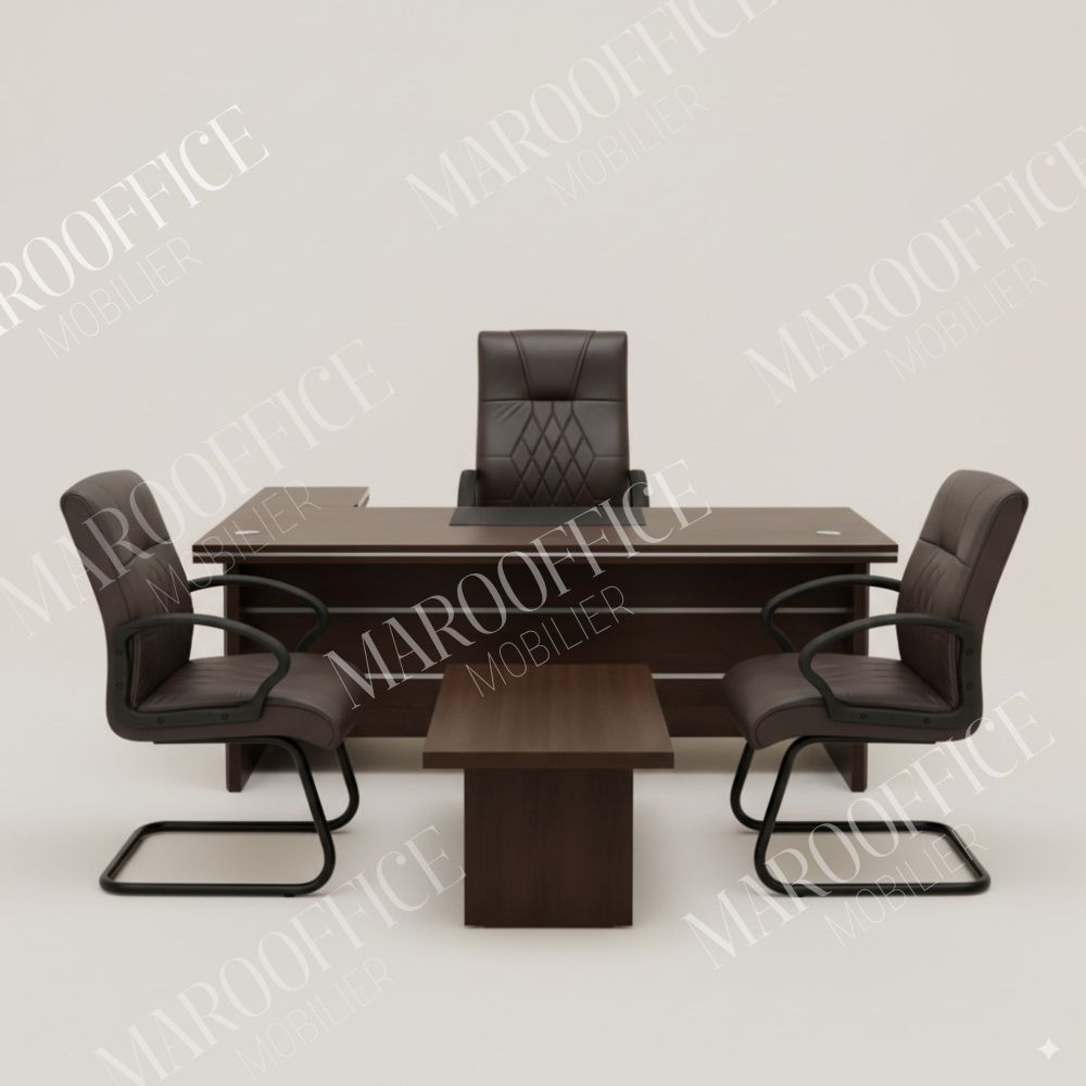 Ensemble: fauteuil president +2 fauteuils visiteurs