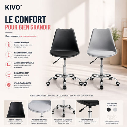 KIVO™ Chaise Ergonomique Enfant Réglable