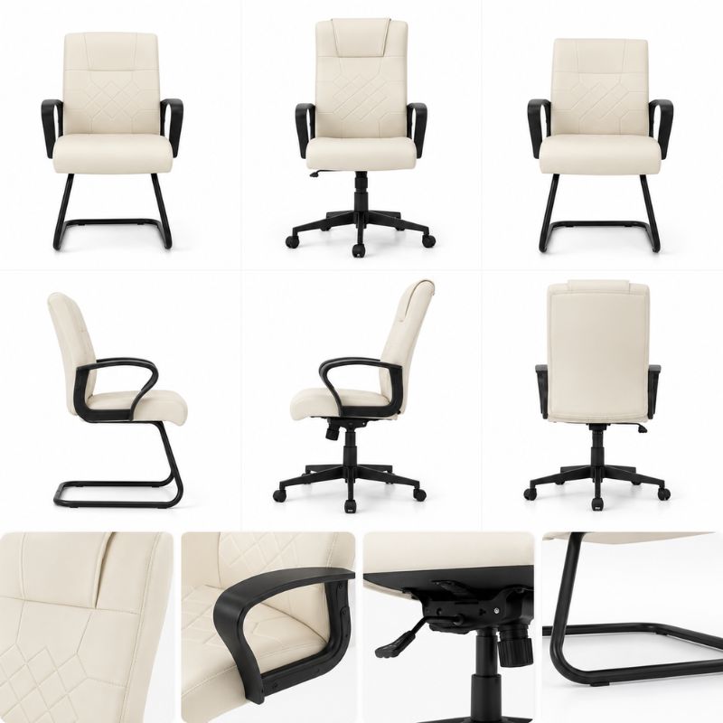 Ensemble: fauteuil president +2 fauteuils visiteurs