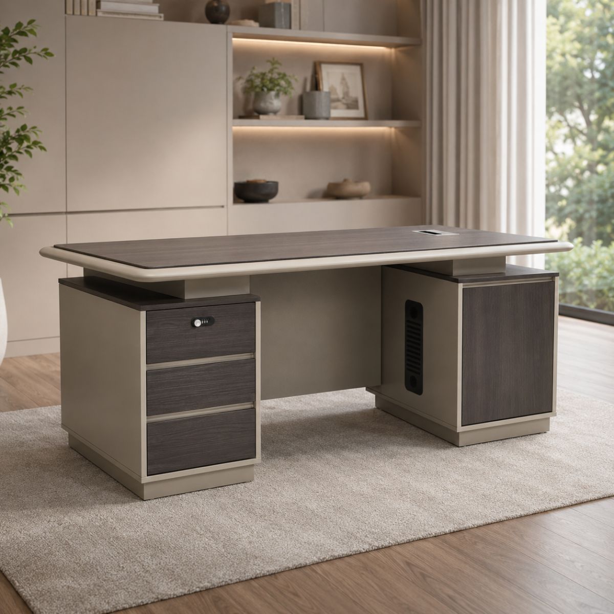 Bureau de Direction NOVARA 140 cm avec Rangements Intégrés