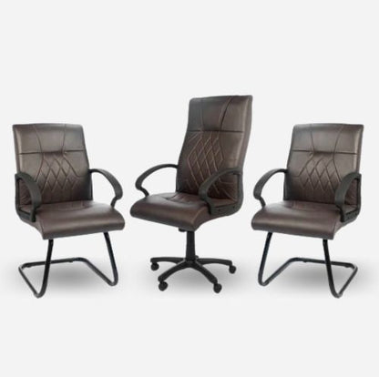Ensemble: fauteuil president +2 fauteuils visiteurs