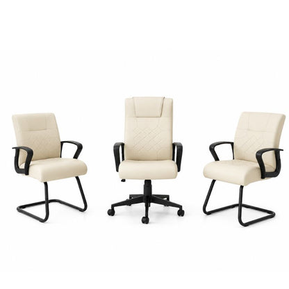 Ensemble: fauteuil president +2 fauteuils visiteurs
