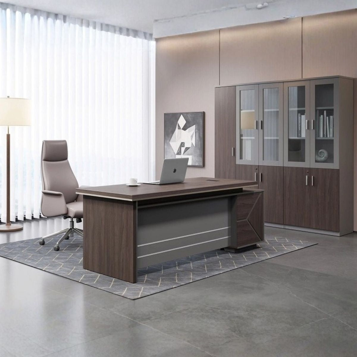 Bureau de direction moderne 160×70×75 cm