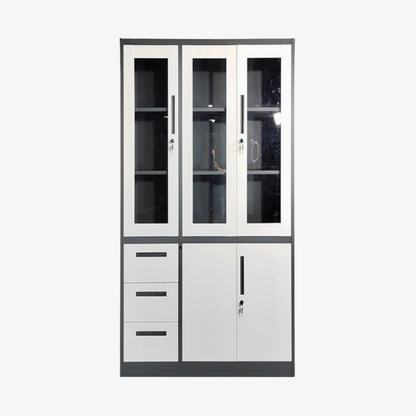 Armoire Métallique 3 Portes avec Tiroirs