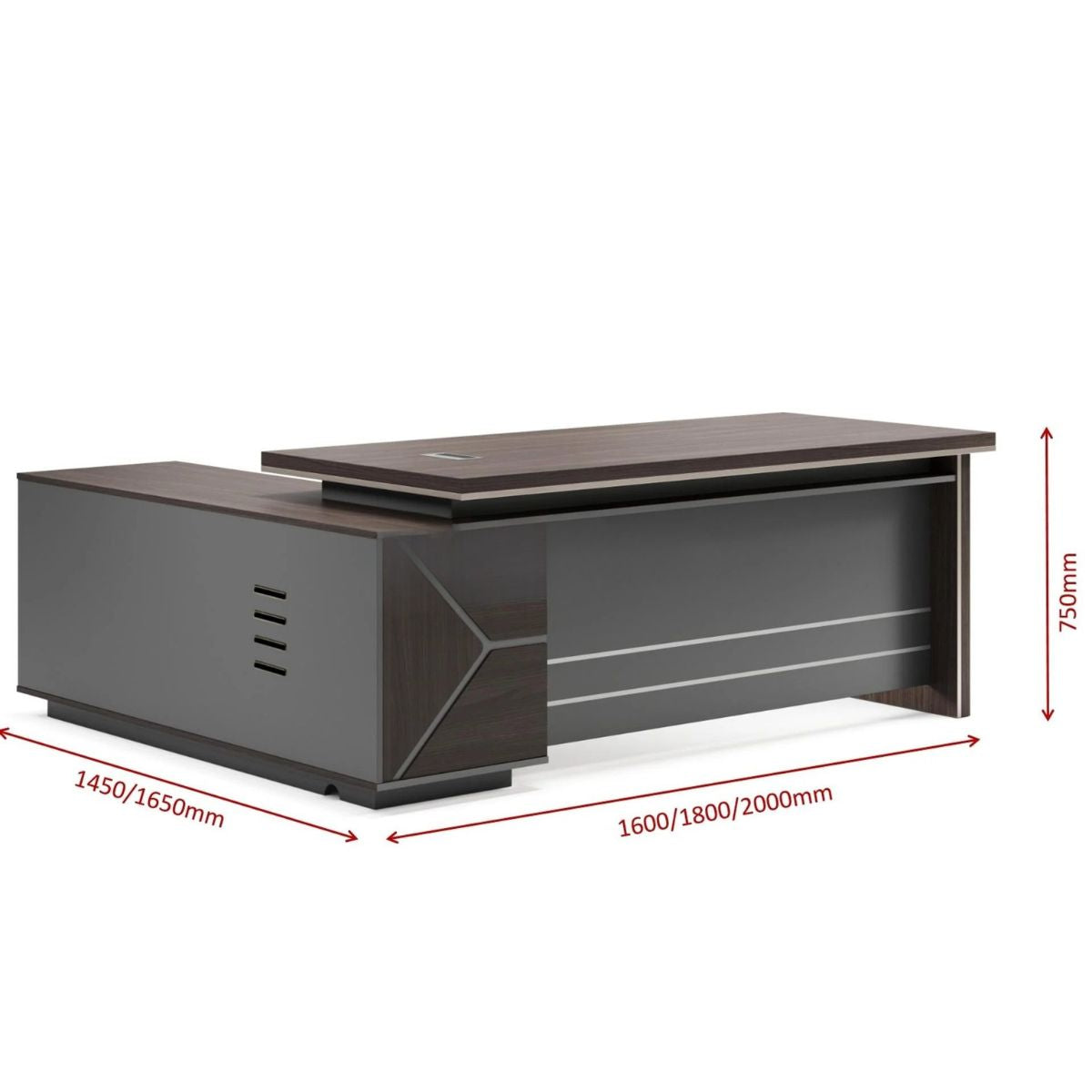 Bureau de direction moderne 160×70×75 cm