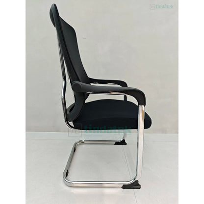 ÉLITE CHROME — Chaise Visiteur Ergonomique