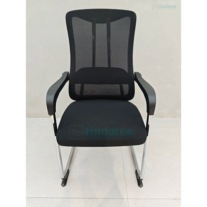 ÉLITE CHROME — Chaise Visiteur Ergonomique