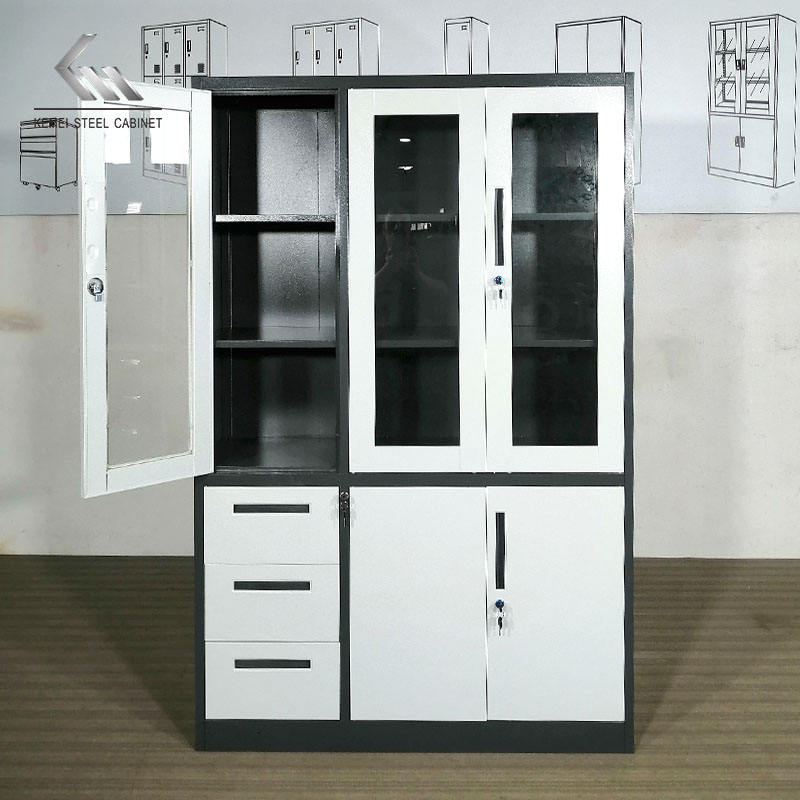 Armoire Métallique 3 Portes avec Tiroirs