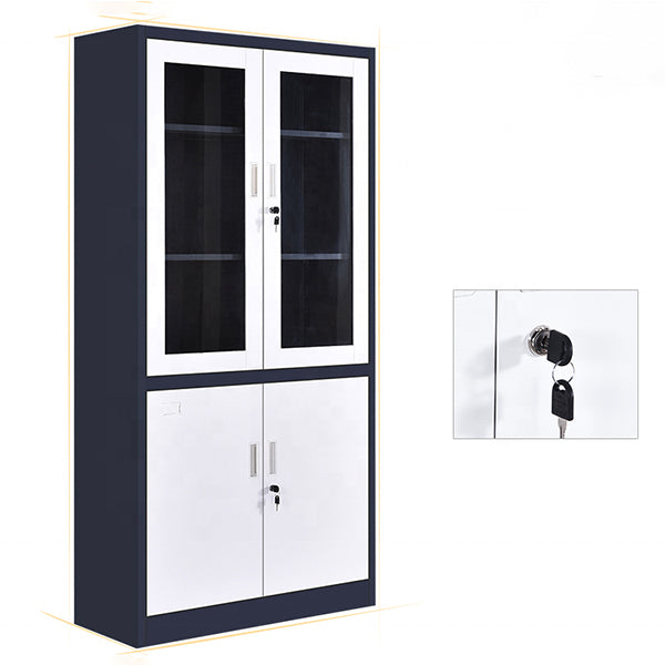 Armoire métallique à 2 portes vitrées