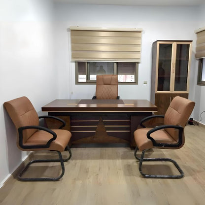 Ensemble: fauteuil president +2 fauteuils visiteurs