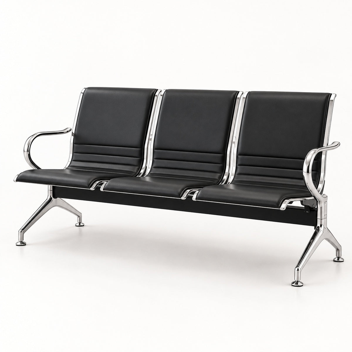 Banquette d’accueil 3 places en similicuir