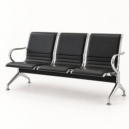 Banquette d’accueil 3 places en similicuir